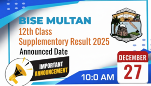 BISE Multan 12th Class Supplementary Result 2025 – Announced Date
